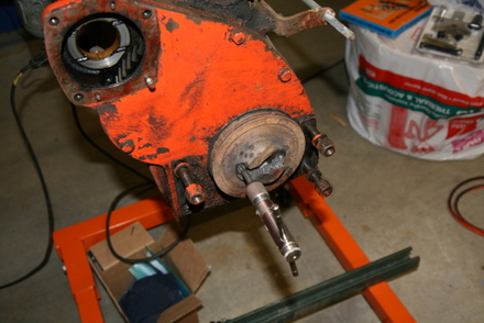 Drill and tapping front pulley on Allis Chalmers B engine