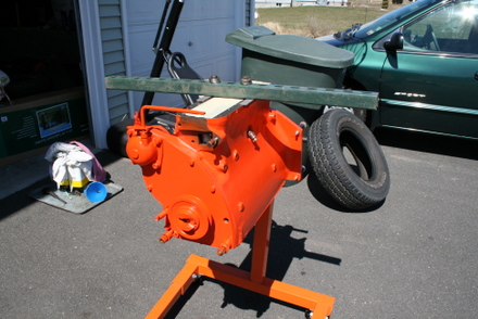 Allis Chalmers engine ready to go back to the farm