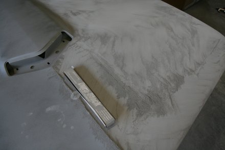 Generating dust on a GTO hood