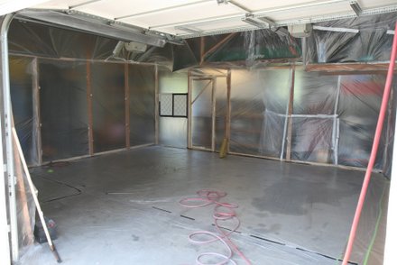 Home made paint booth