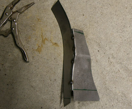 Passenger side leading edge of rear quarter panel patch