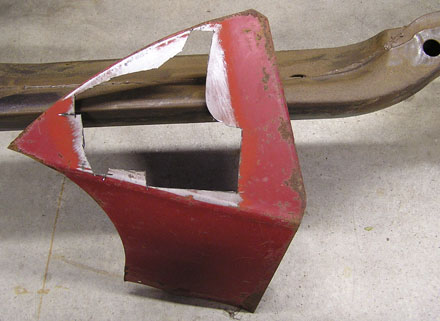 Old farm implement guard used as 16 gauge metal donor.