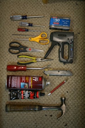 Some tools used for top installation