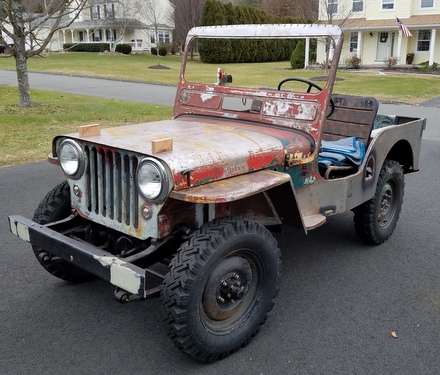 Willys CJ3A Jeep wired, exhausted, fueled.
