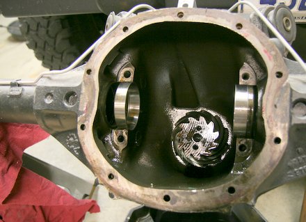 Differential bearing races with shims on the outboard sides