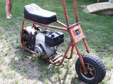 Minibike as received front view